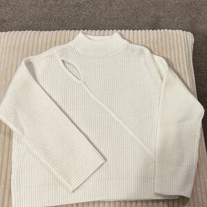 INC International Concepts Cream Knit Sweater